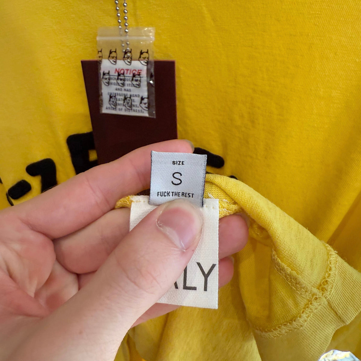 PALY HOLLYWOOD SS26 EZ RIDERS RINGER TEE ‘BLACK/YELLOW’
