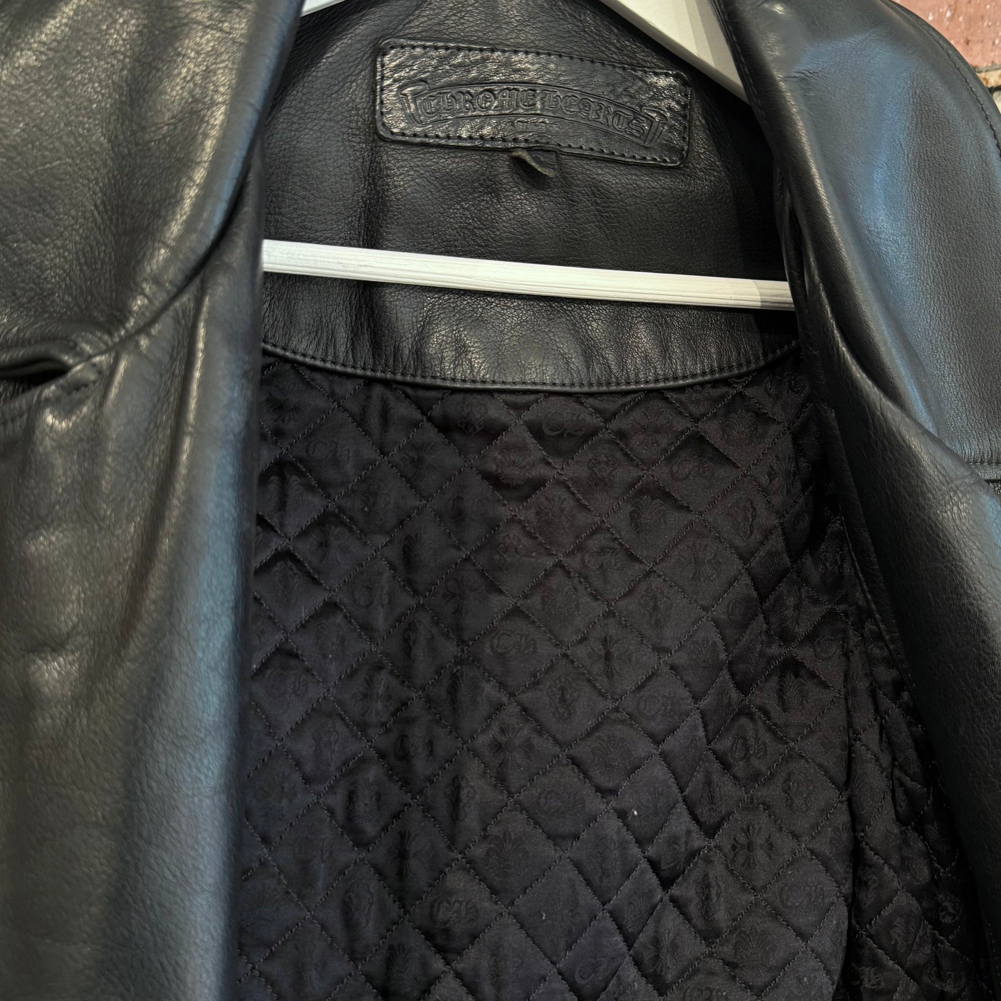 CHROME HEARTS VINTAGE JJ DEAN LEATHER JACKET ‘BLACK’