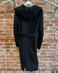 RICK OWENS SS25 VIRGIN WOOL BELTED COAT ‘BLACK’