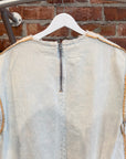 MAISON MARGIELA MM6 REVERSIBLE DISTRESSED DENIM TEE 'WHITE'
