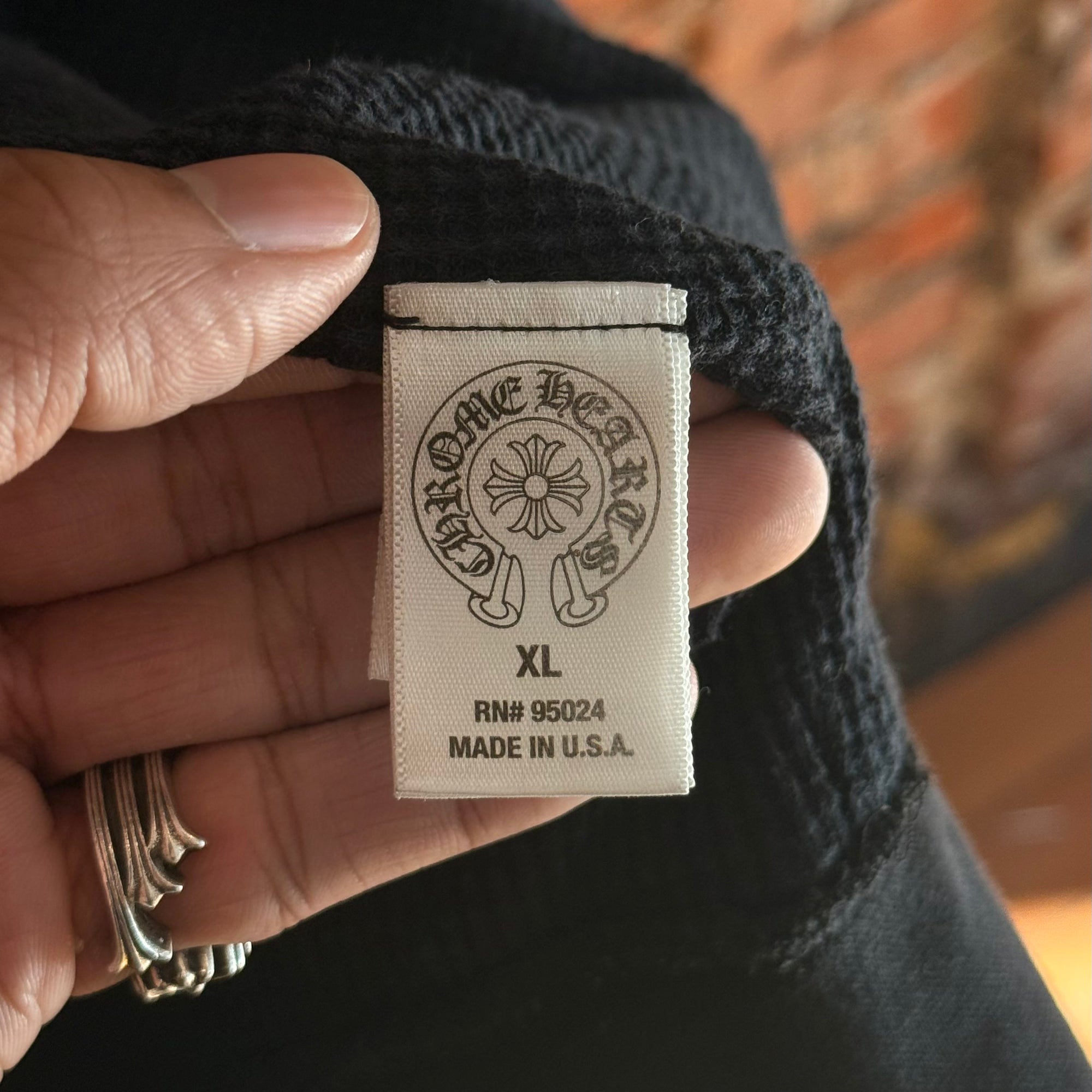 CHROME HEARTS VINTAGE FOTI THERMAL ZIP UP &#39;BLACK&#39;