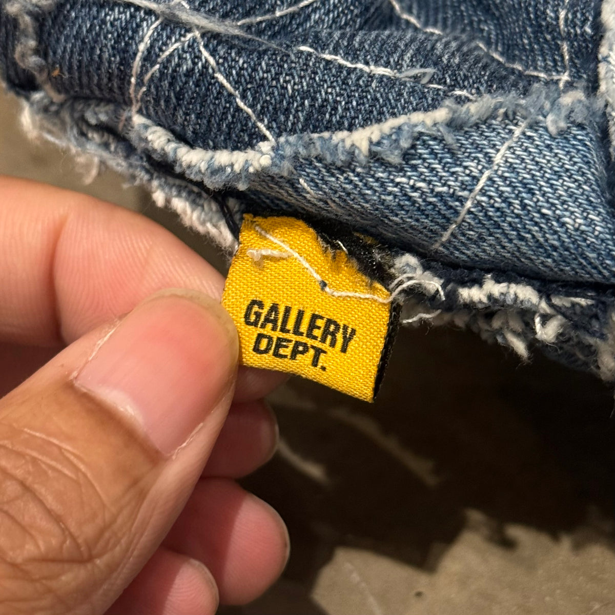 GALLERY DEPT. PATCHWORK DENIM BUCKET HAT ‘BLUE’