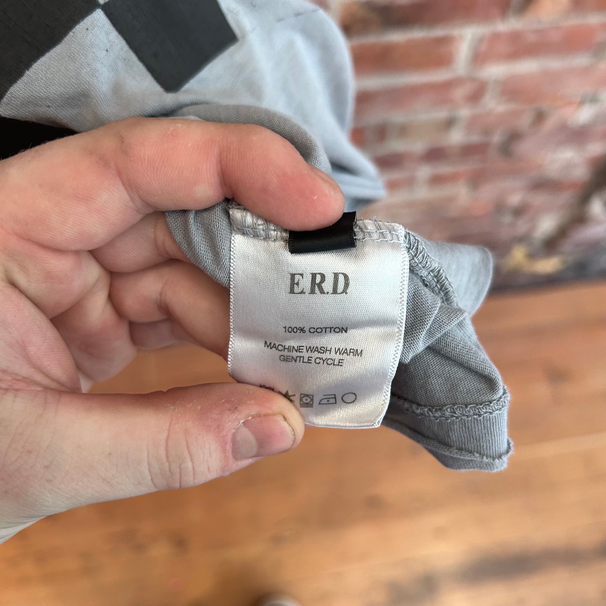 ENFANTES RICHES DÉPRIMÉS CHECKERED FAN ZINE TEE ‘GRAY’