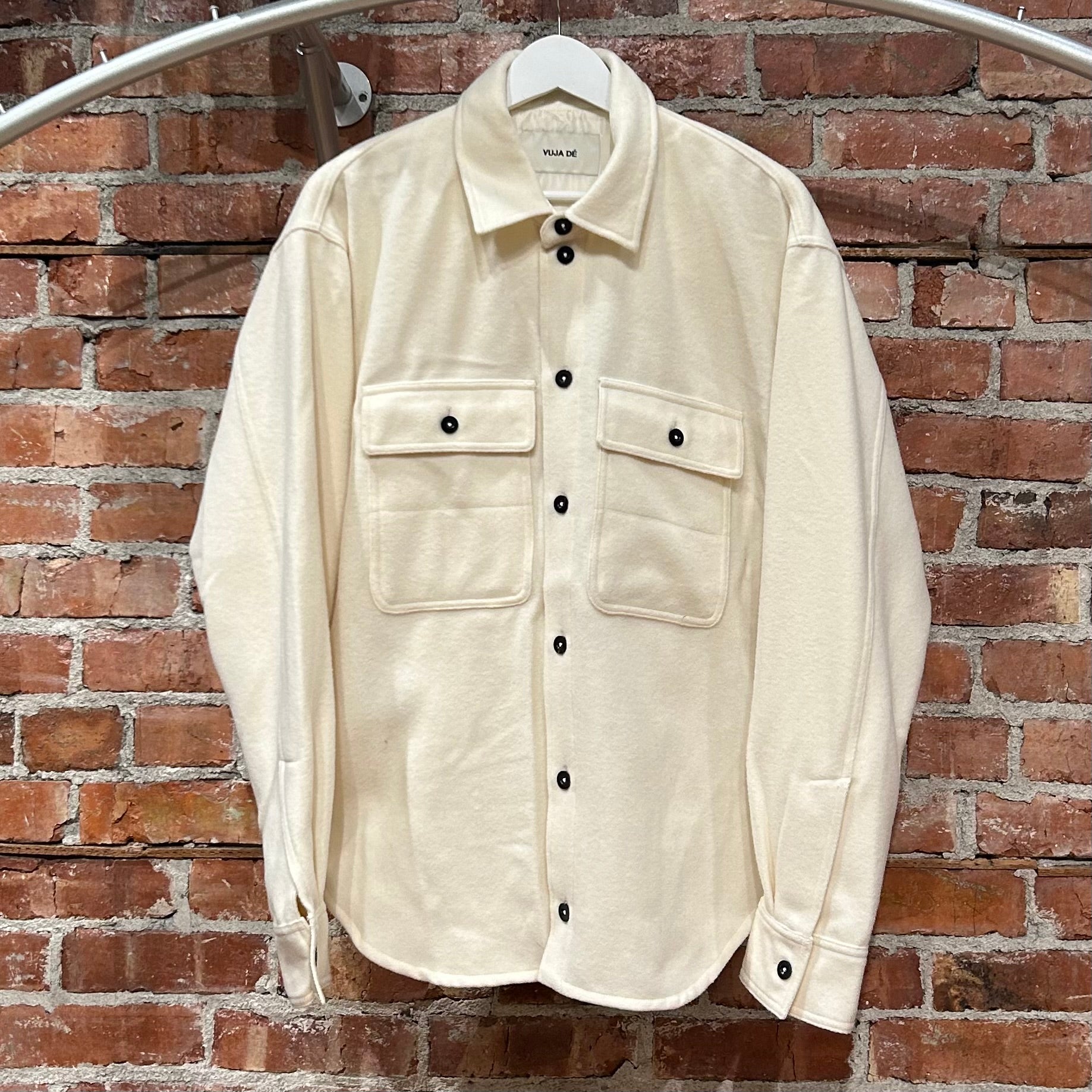 VUJA DE 005 MODERATO WOOL OVERSHIRT ‘WHITE’
