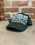 KAPITAL PEACE, LOVE, & BEETHOVEN TRUCKER HAT ‘GREEN’