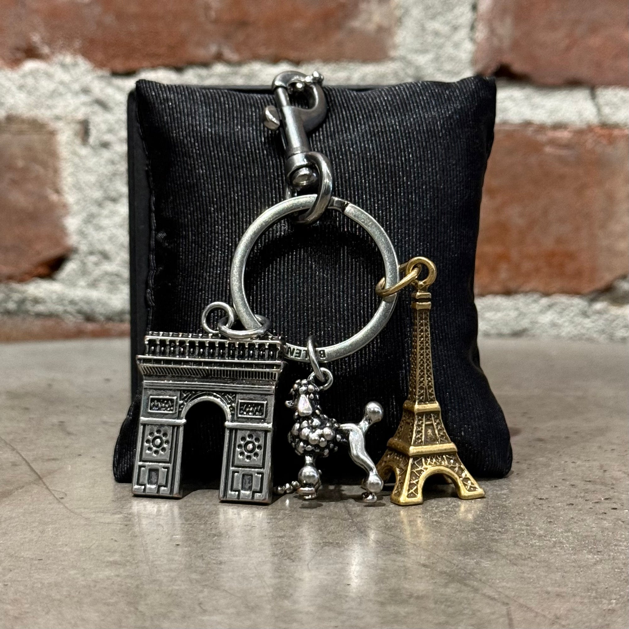 BALENCIAGA PARIS LANDMARKS KEYCHAIN ‘SILVER’