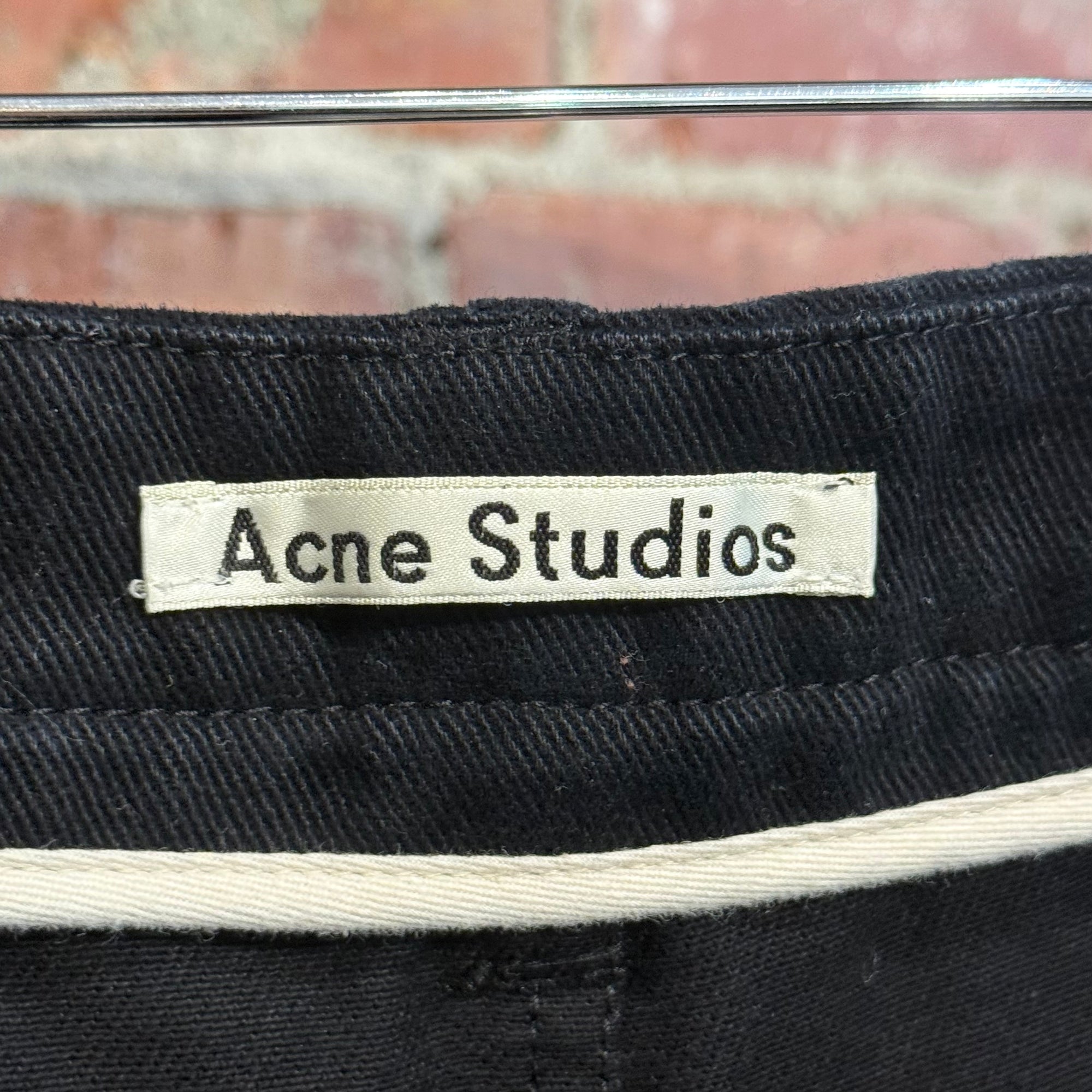 ACNE STUDIOS BAGGY TWILL WORK PANTS ‘BLACK’
