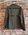 YOHJI YAMAMOTO GROUND Y OPEN COLLAR MODULAR POCKET FIELD JACKET ‘SAGE’