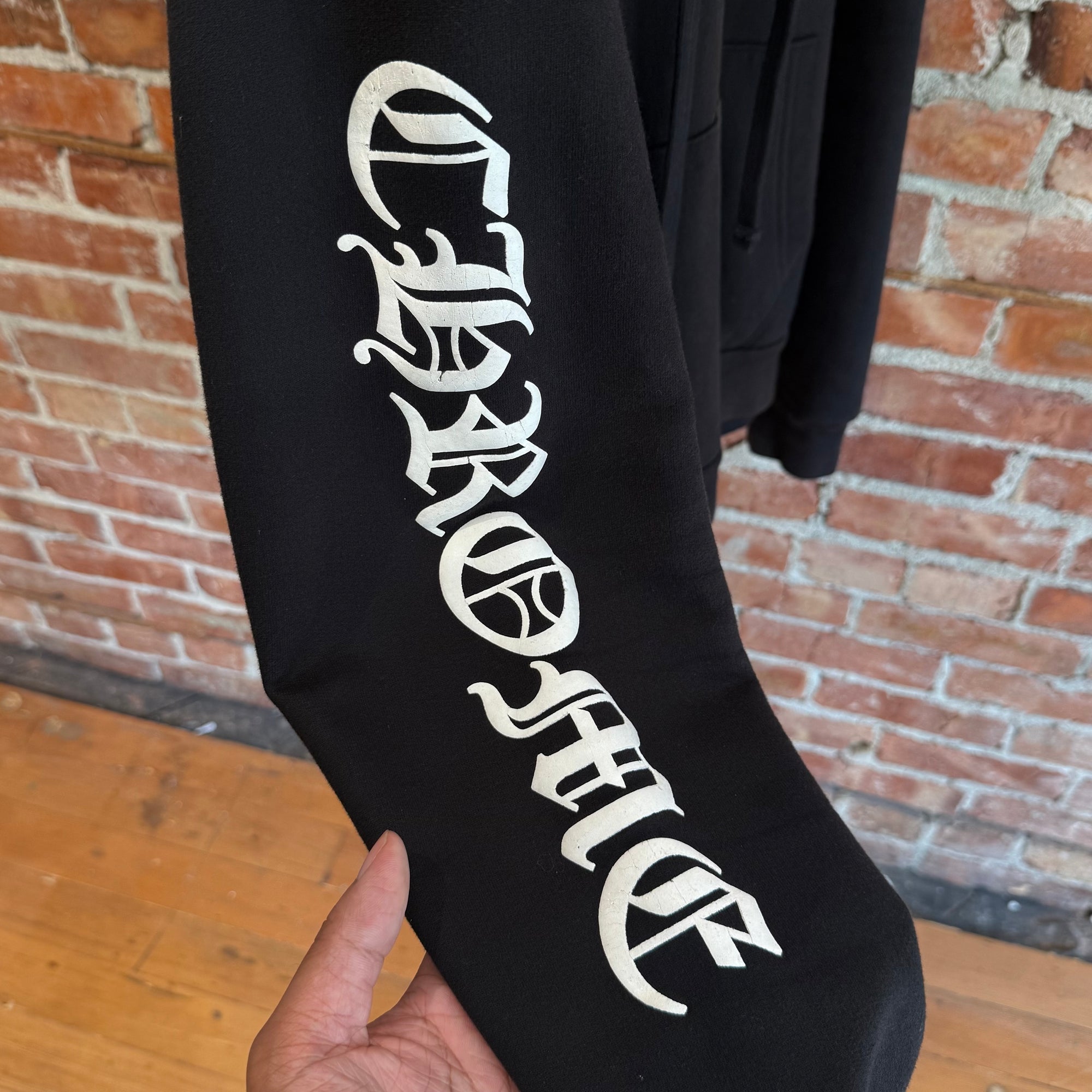 CHROME HEARTS VERTICAL LOGO ZIP HOODIE ’BLACK’