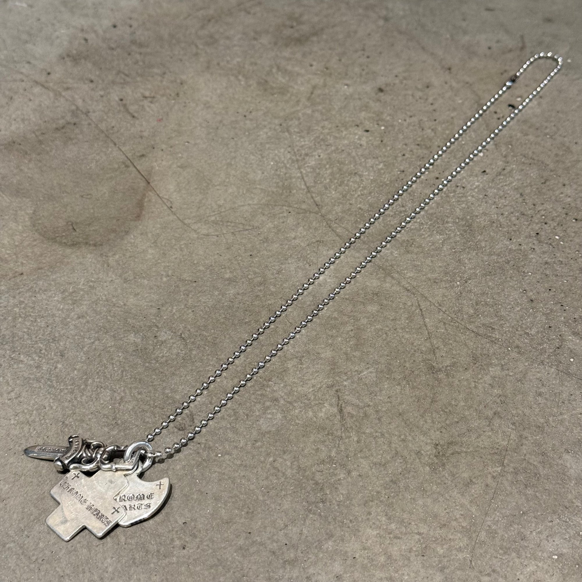 CHROME HEARTS 3 TRINKET NECKLACE ‘SILVER’