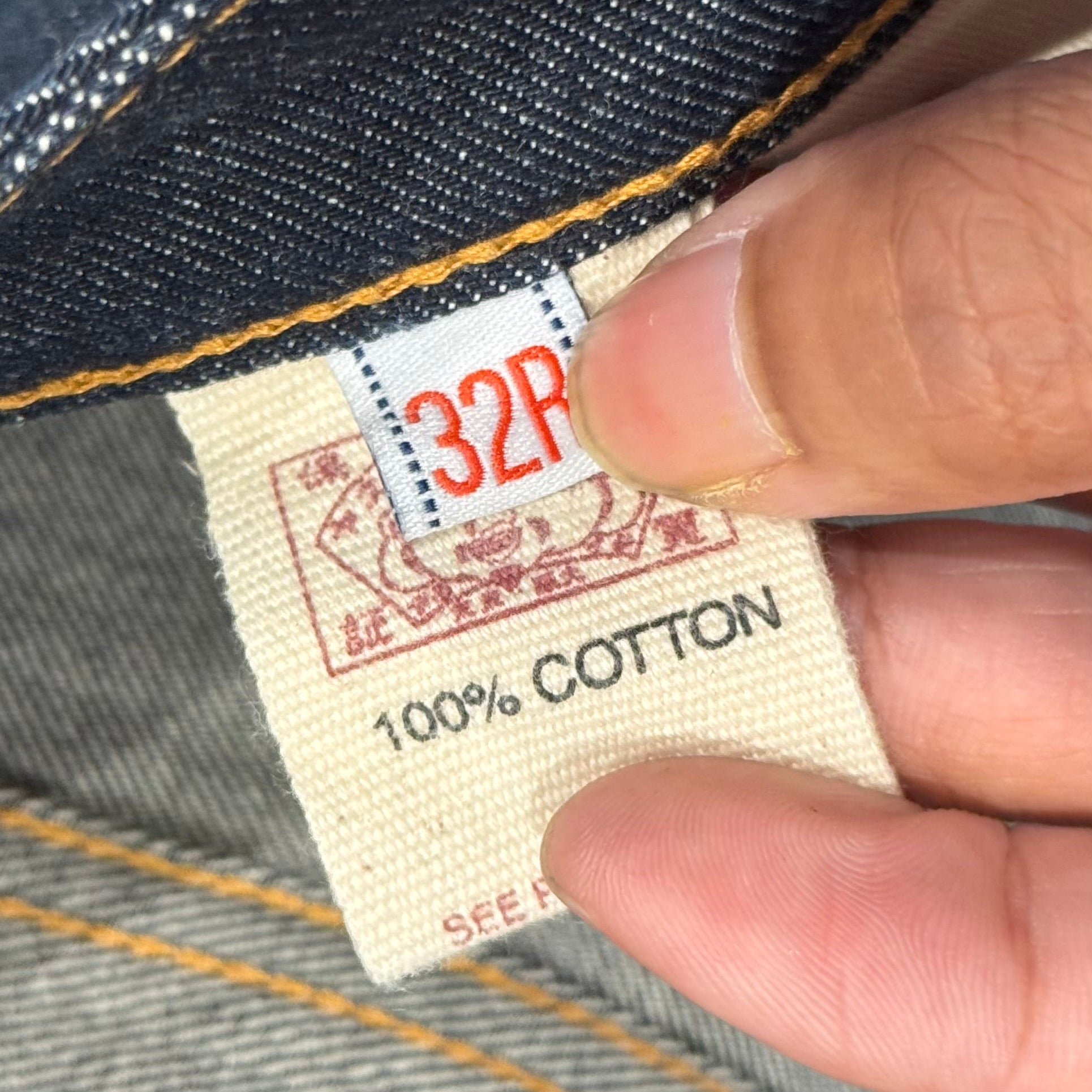 EVISU SELVEDGE ID SINGLE GULL DENIM ‘INDIGO/WHITE’