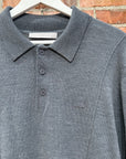 A-COLD-WALL RUGBY KNIT POLO LONGLSEEVE ‘GREY’