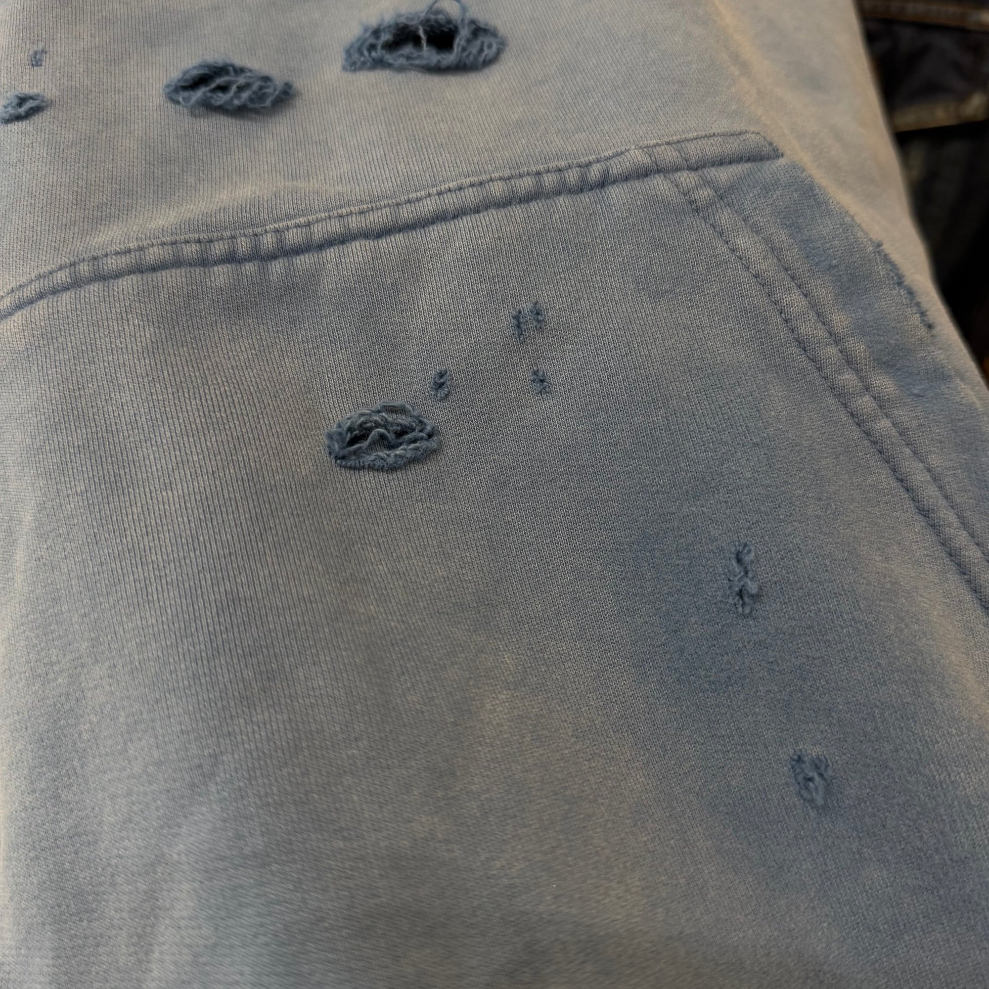 BALENCIAGA FW25 DISTRESSED 3B SPORTS ICON HOODIE ‘BLUE’