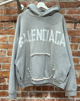 BALENCIAGA SS21 OVERSIZED TAPE HOODIE ‘GREY’