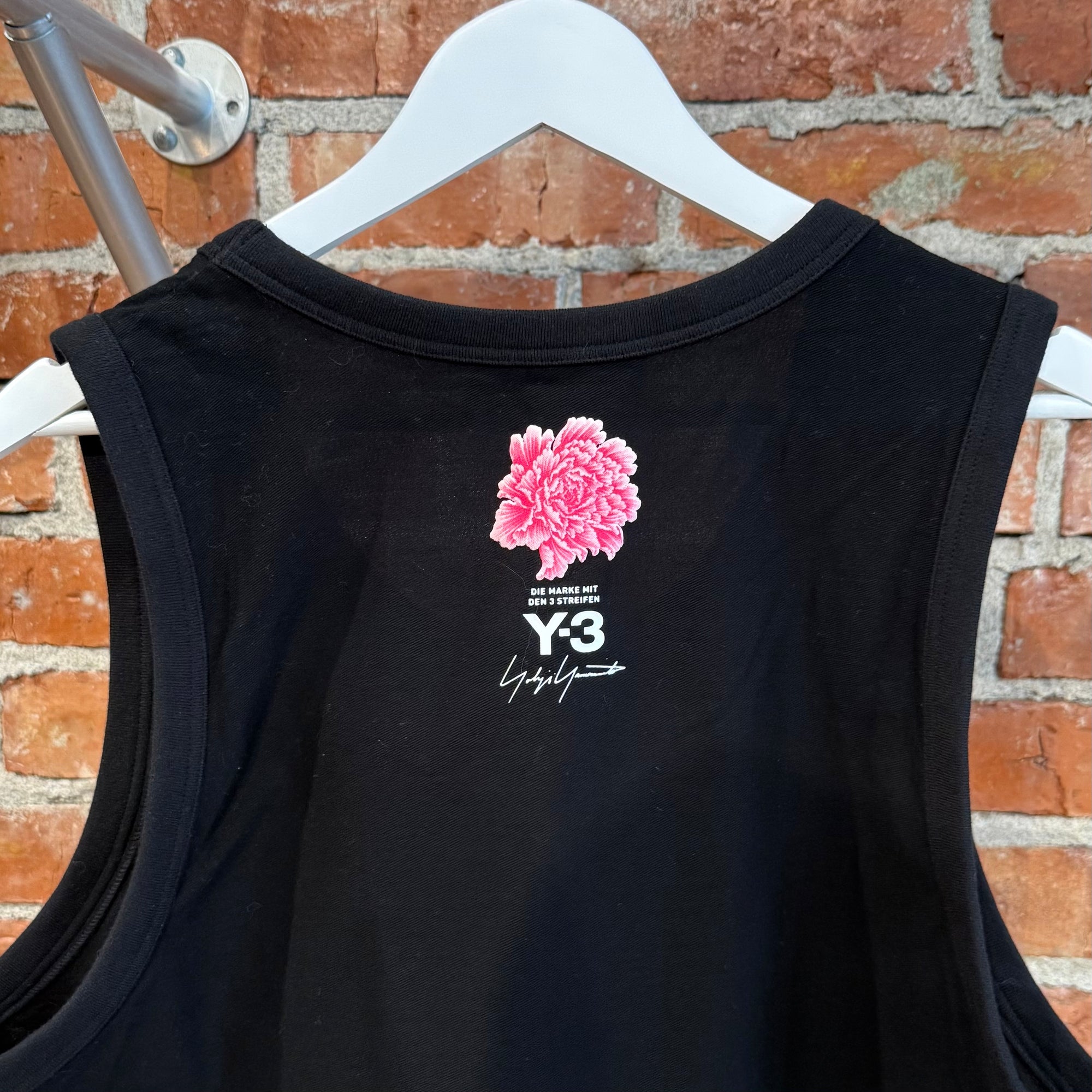 Y-3 FLORAL PANELED TANK TOP ‘BLACK’
