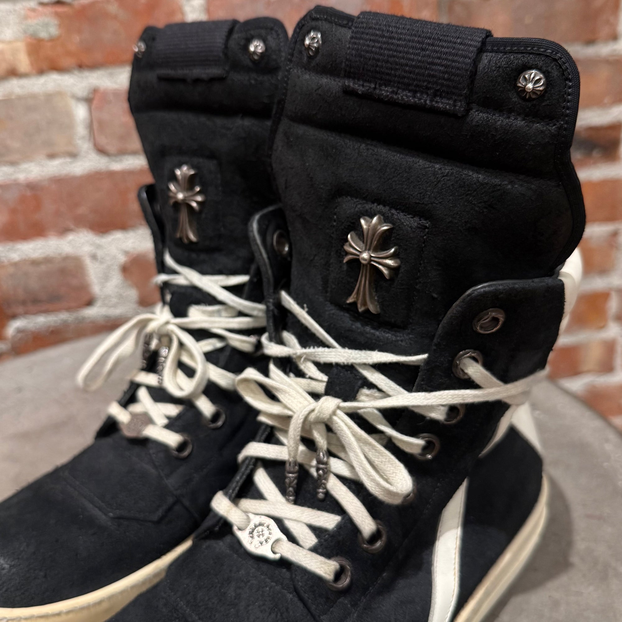 CHROME HEARTS X RICK OWENS GEOBASKET SNEAKERS ‘BLACK’