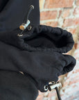 MIU MIU FW25 COTTON FLEECE QUARTER ZIP ‘BLACK’