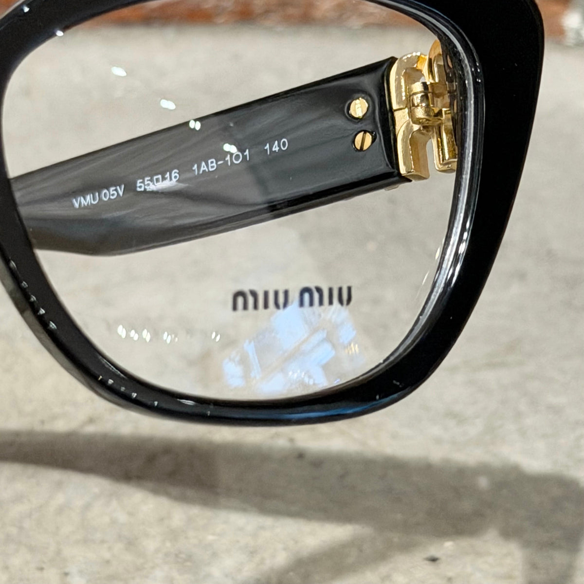 MIU MIU 05VV CATEYE GLASSES ‘BLACK’