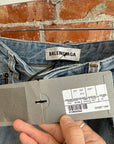 BALENCIAGA BAGGY HIGH RISE DISTRESSED DENIM ‘INDIGO’