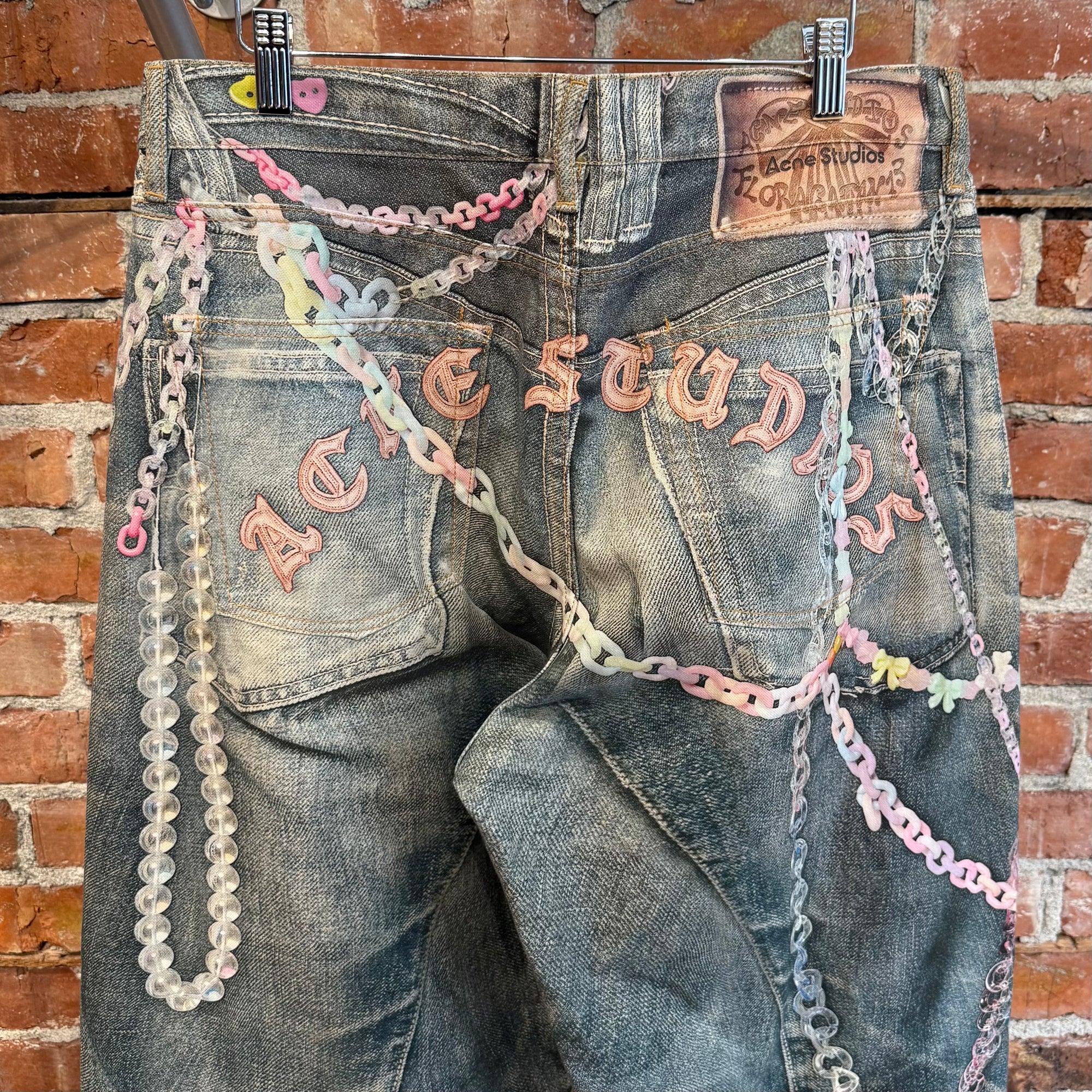 ACNE STUDIOS 1981M TROMPE L’OEIL CHAIN JEANS ‘MULTI’