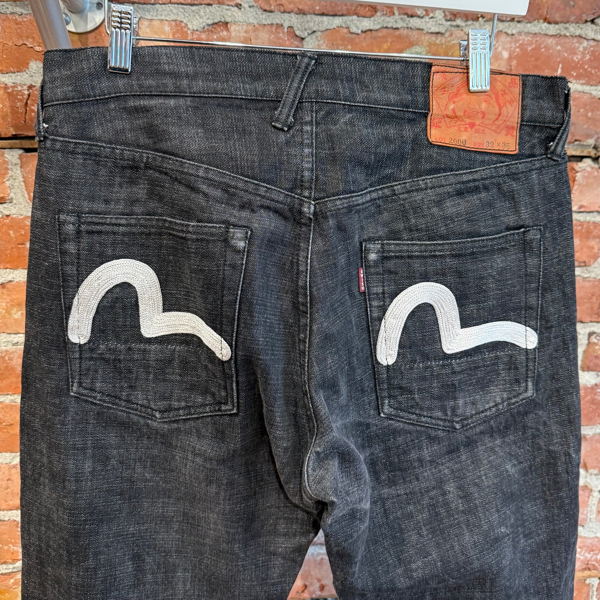EVISU LOT 2000 CHAIN STITCH GULL DENIM ‘BLACK’