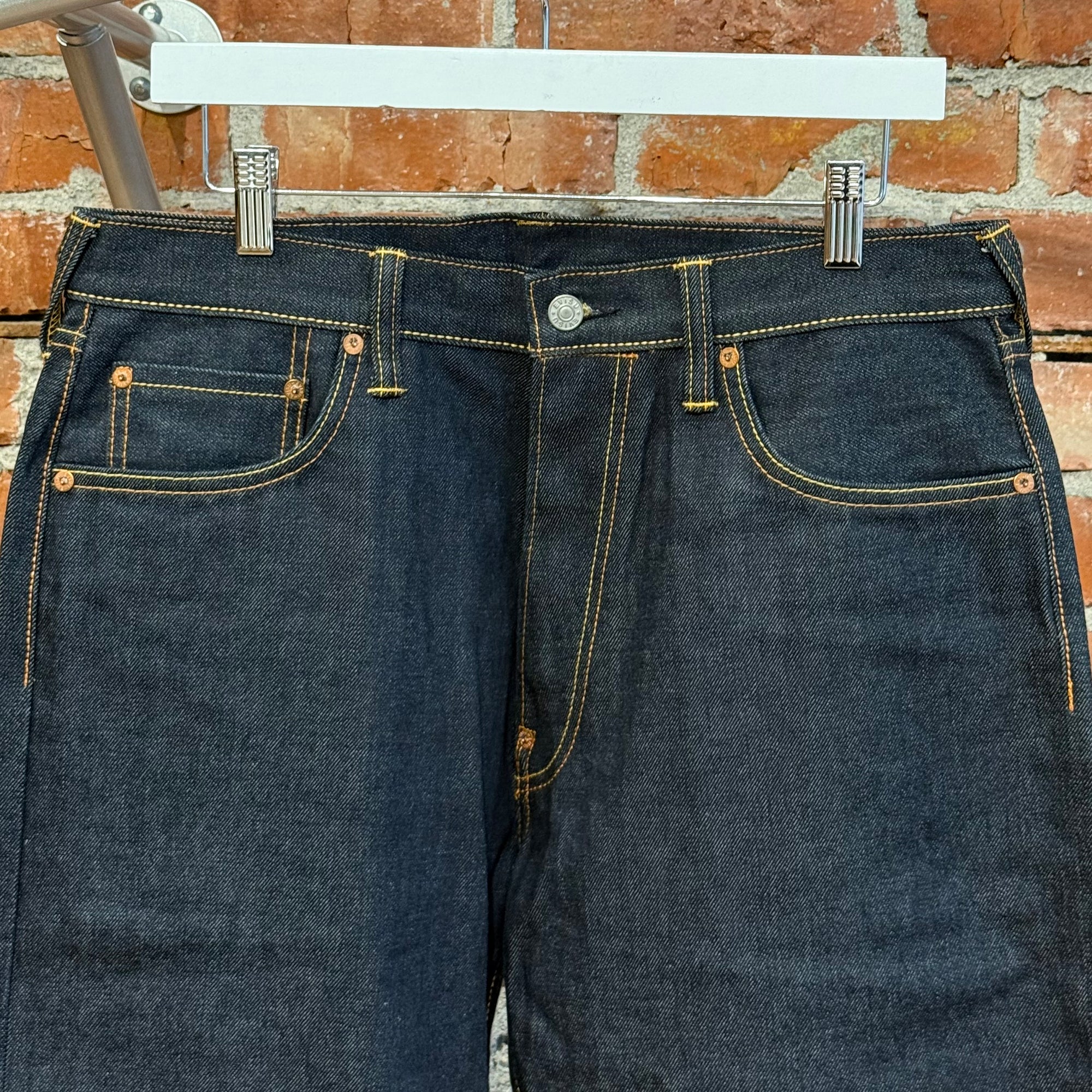 EVISU LOT 0001 CHENILLE GULL DENIM 'INDIGO/GREEN'