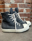 RICK OWENS FW25 CONCORDIANS DRKSHDW WAXED RAMONE SNEAKERS ‘SLATE’