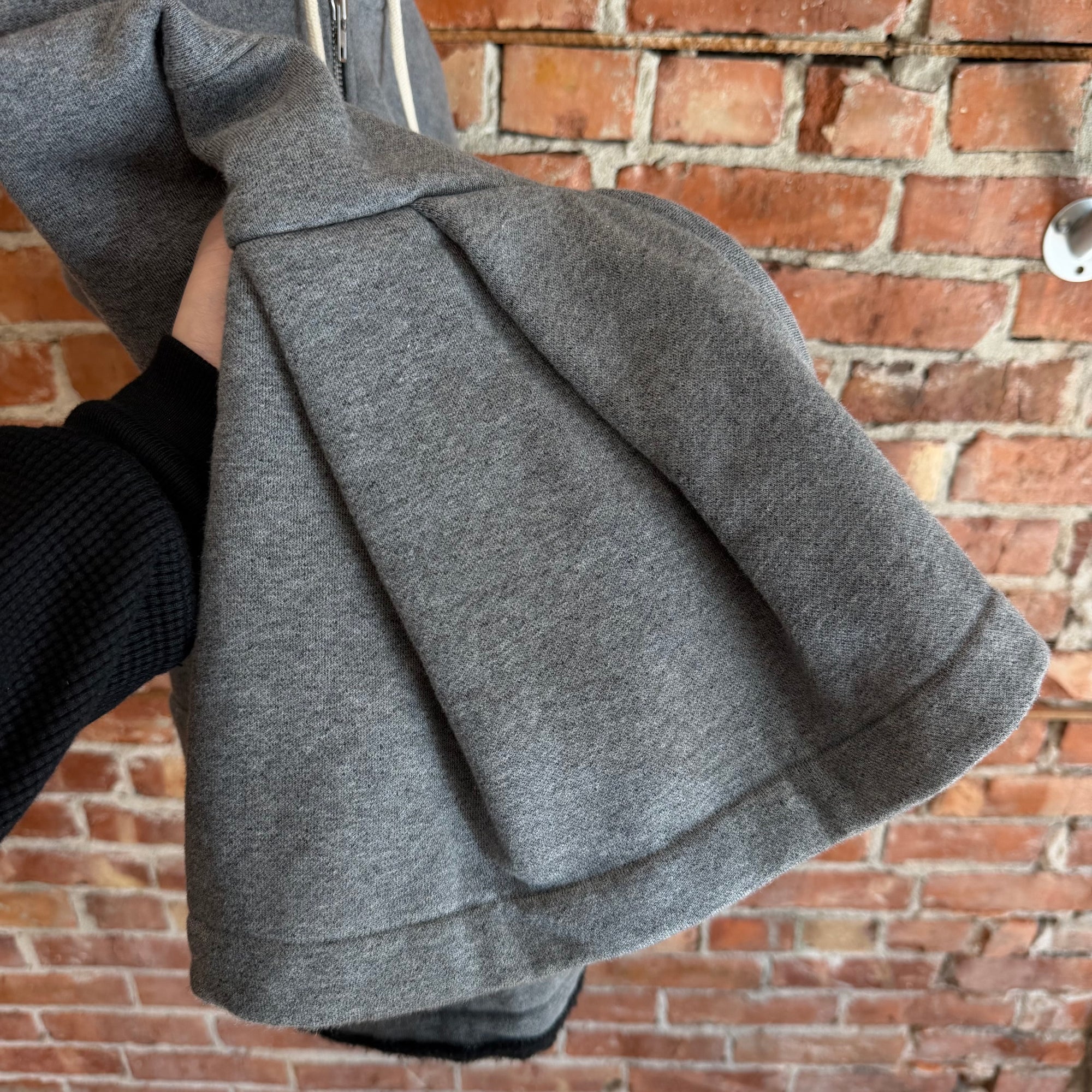 JUNYA WATANABE AD2023 CAPE ZIPPED HOODIE ‘DARK GRAY’