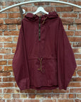 ACNE STUDIOS FIELD ANORAK QUARTER ZIP PARKA ‘BURGUNDY’