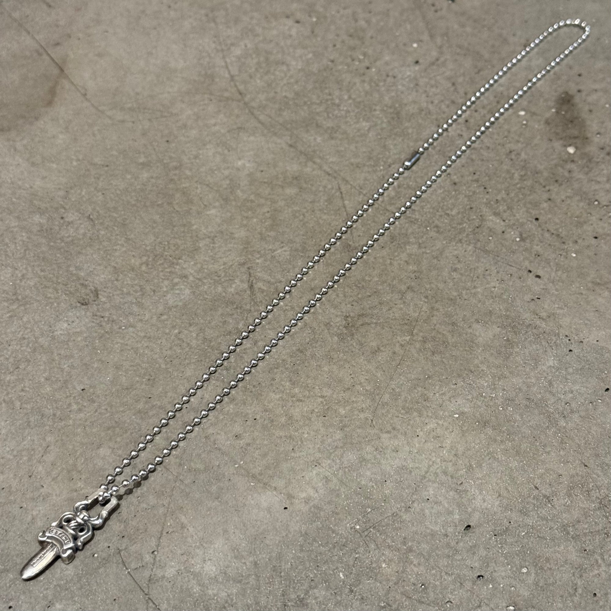 CHROME HEARTS ZIPPER DAGGER NECKLACE 'SILVER'