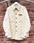 BOTTEGA VENETA QUILTED OVERSHIRT JACKET 'SEA SALT'