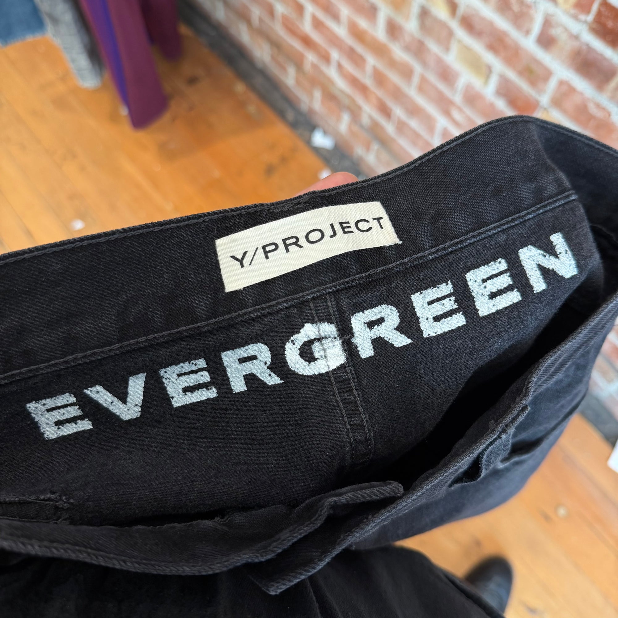 Y-PROJECT EVERGREEN BAGGY WIDE LEG DENIM ‘BLACK’