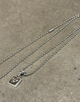 CHROME HEARTS FRAMED HEART NECKLACE ‘SILVER’