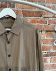 EVAN KINORI THE BIG SHIRT NO. 2 BUTTON UP ‘DARK BEIGE’