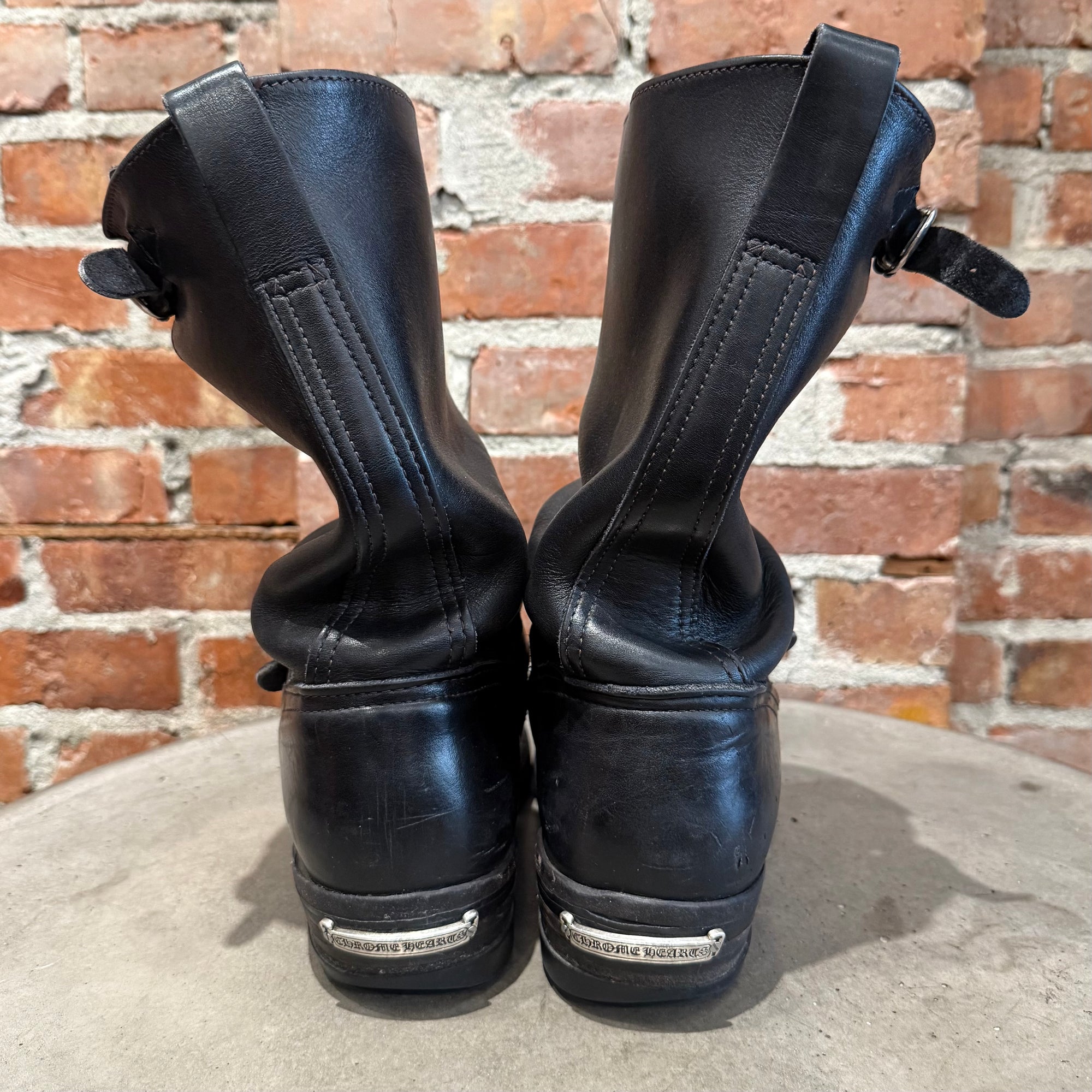 CHROME HEARTS WESCO ENGINEER BOSS BOOTS ‘BLACK’