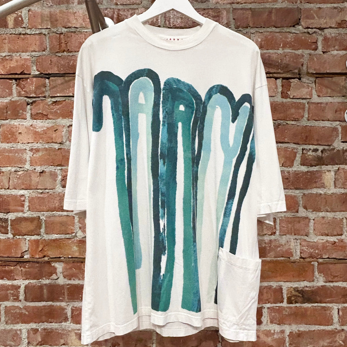 MARNI PAINT LOGO POCKET TEE ‘WHITE’