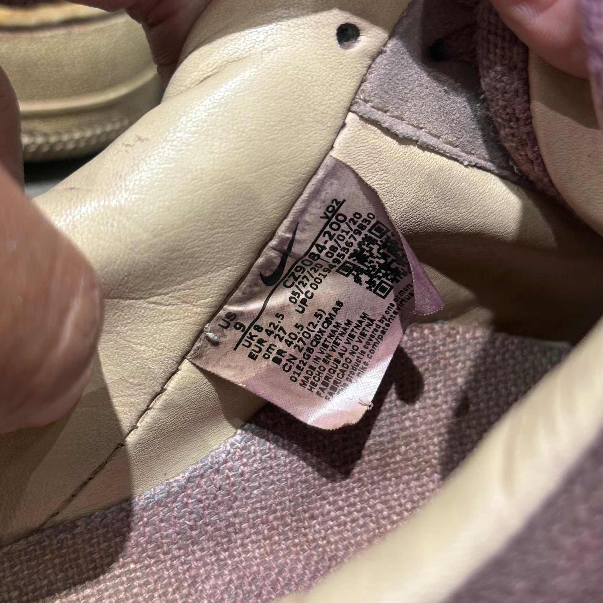 STUSSY X NIKE AIR FORCE 1 DYED SNEAKERS ‘MAUVE’