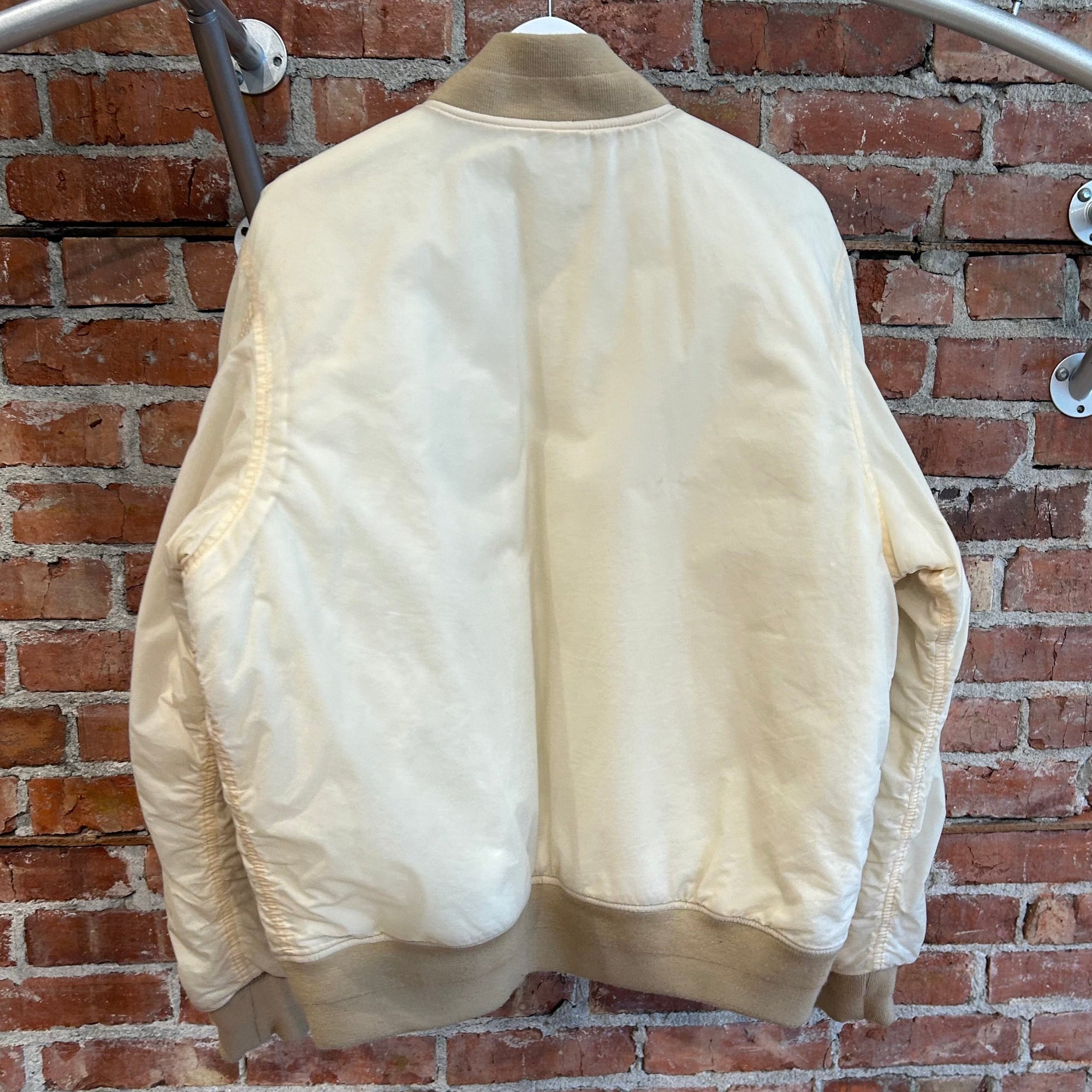 STUSSY REVERSIBLE MA-1 FLIGHT BOMBER JACKET ‘CREAM’
