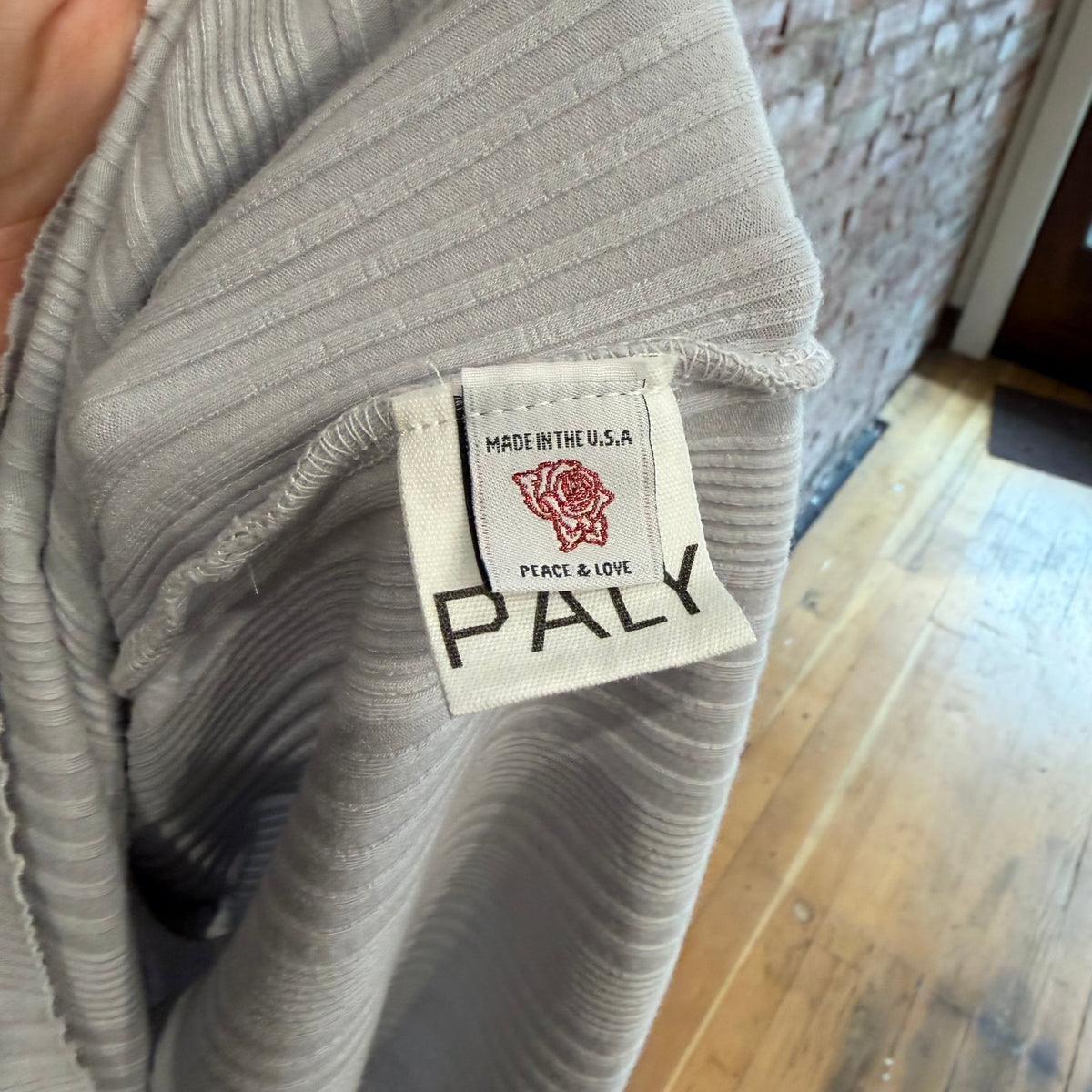 PALY HOLLYWOOD SS26 HUSTLR PATCH LONGSLEEVE ‘GREY’