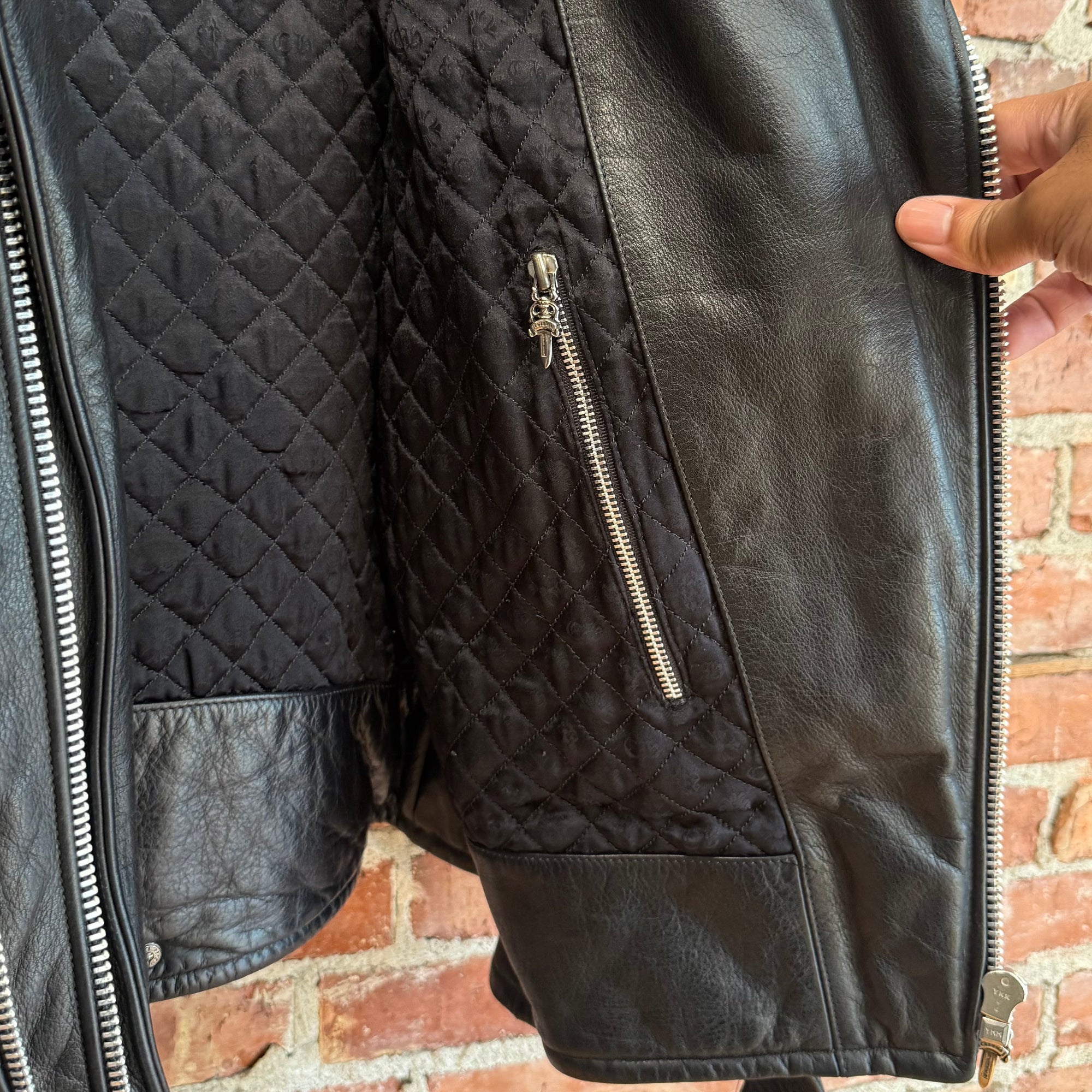 CHROME HEARTS VINTAGE JJ DEAN LEATHER JACKET ‘BLACK’