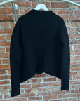 RICK OWENS KNIT DRAPE CARDIGAN ‘BLACK’