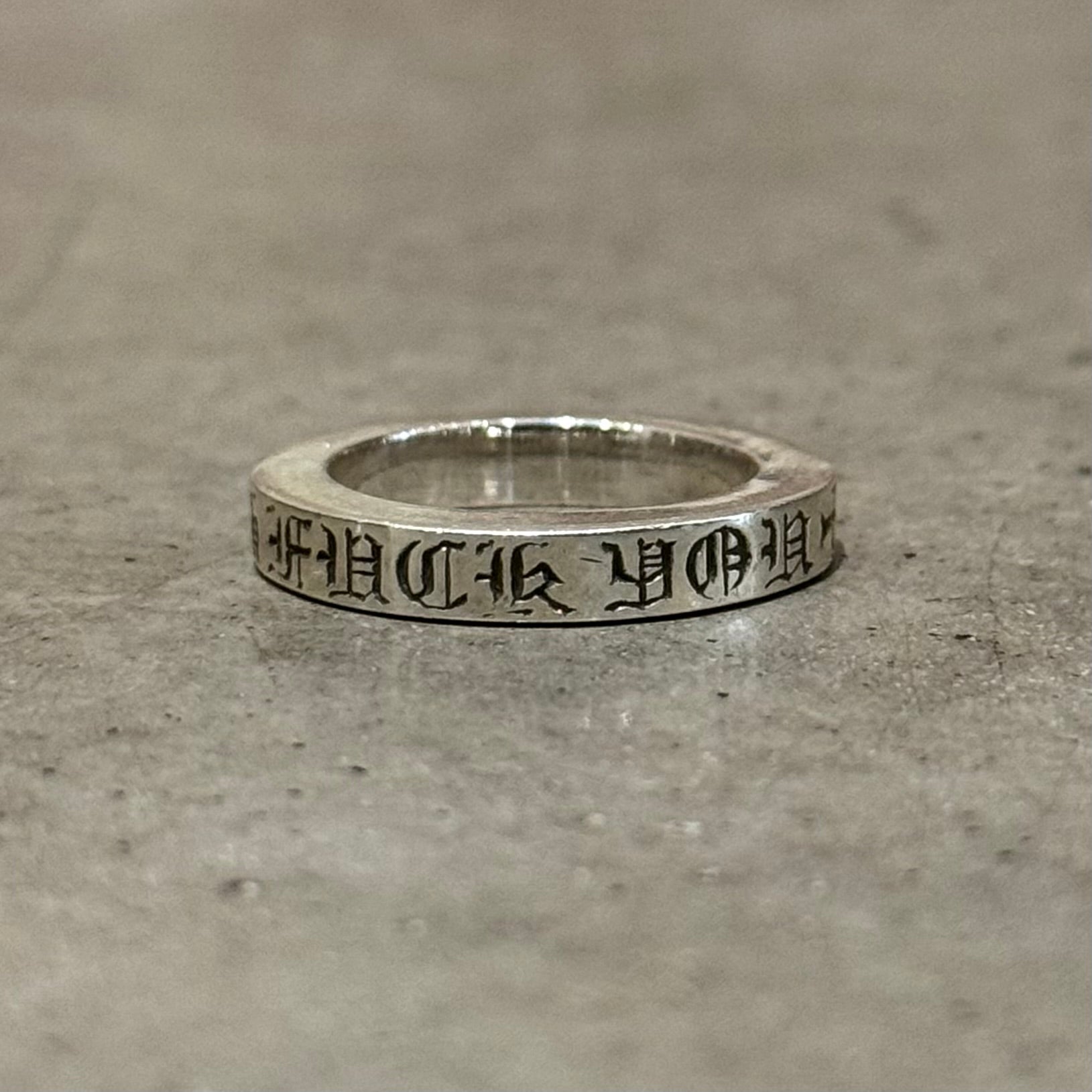 CHROME HEARTS 3MM F*CK YOU SPACER ‘SILVER