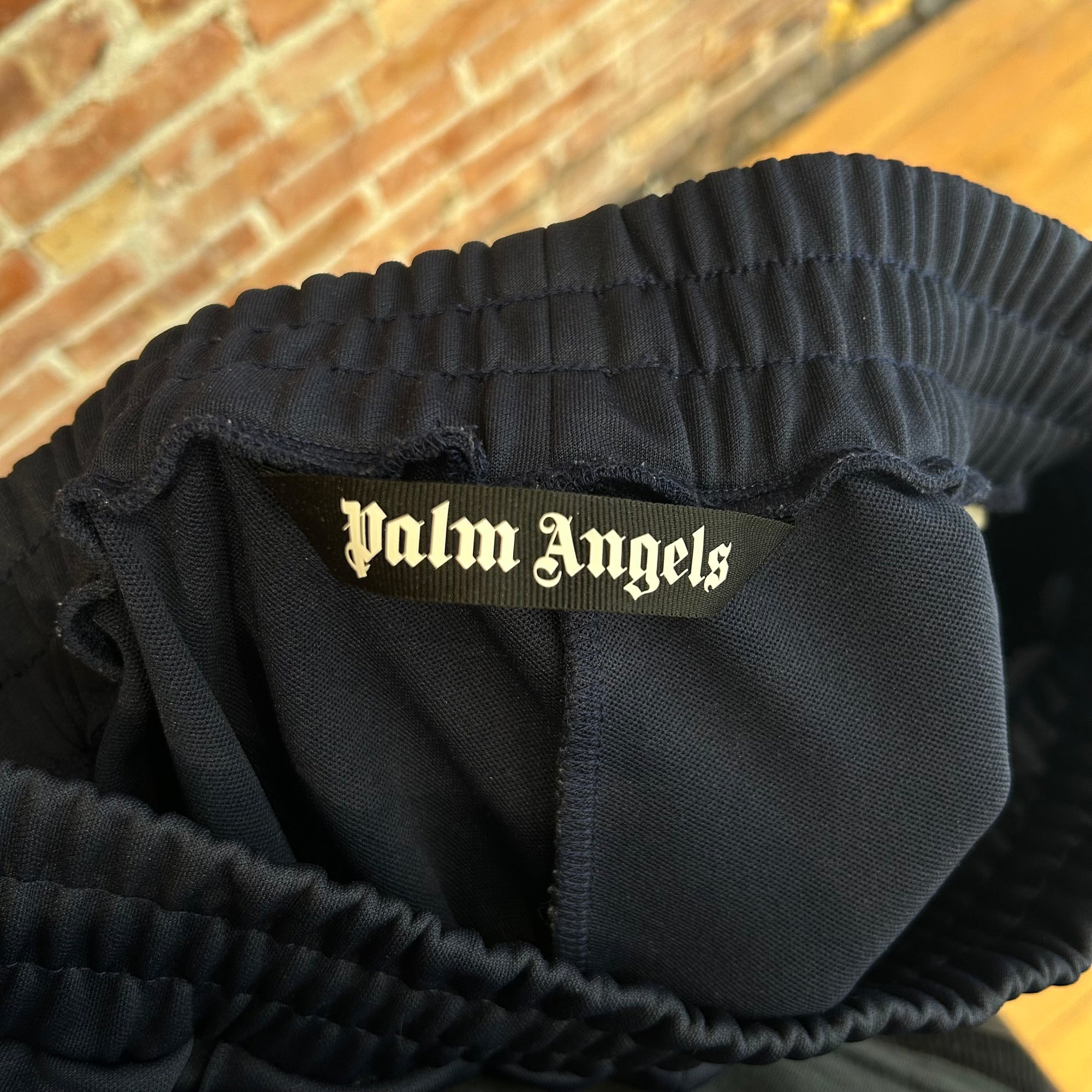 PALM ANGELS SIDE ZIP TRACK PANTS ‘NAVY’