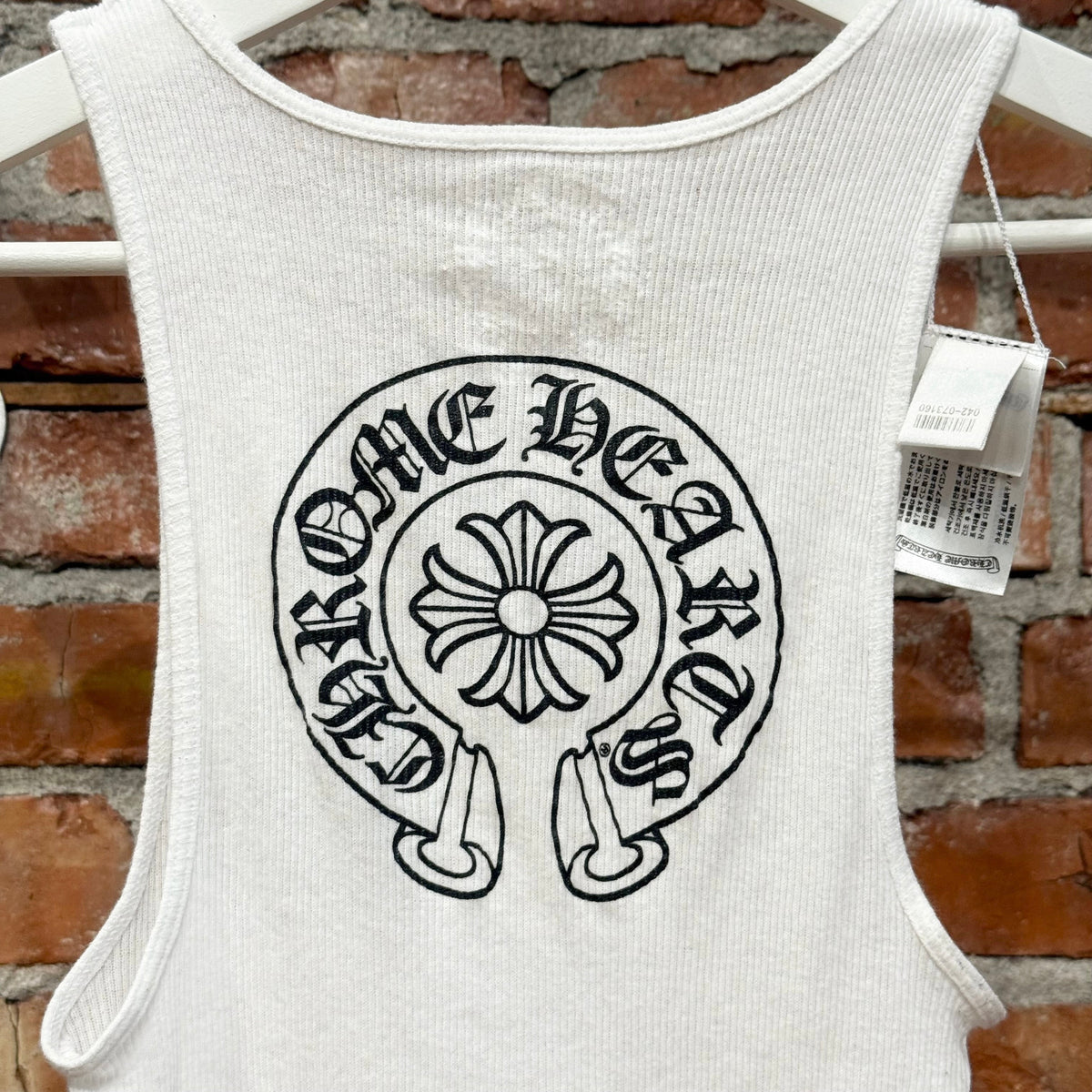 CHROME HEARTS HORSESHOE LOGO TANK TOP ‘WHITE’