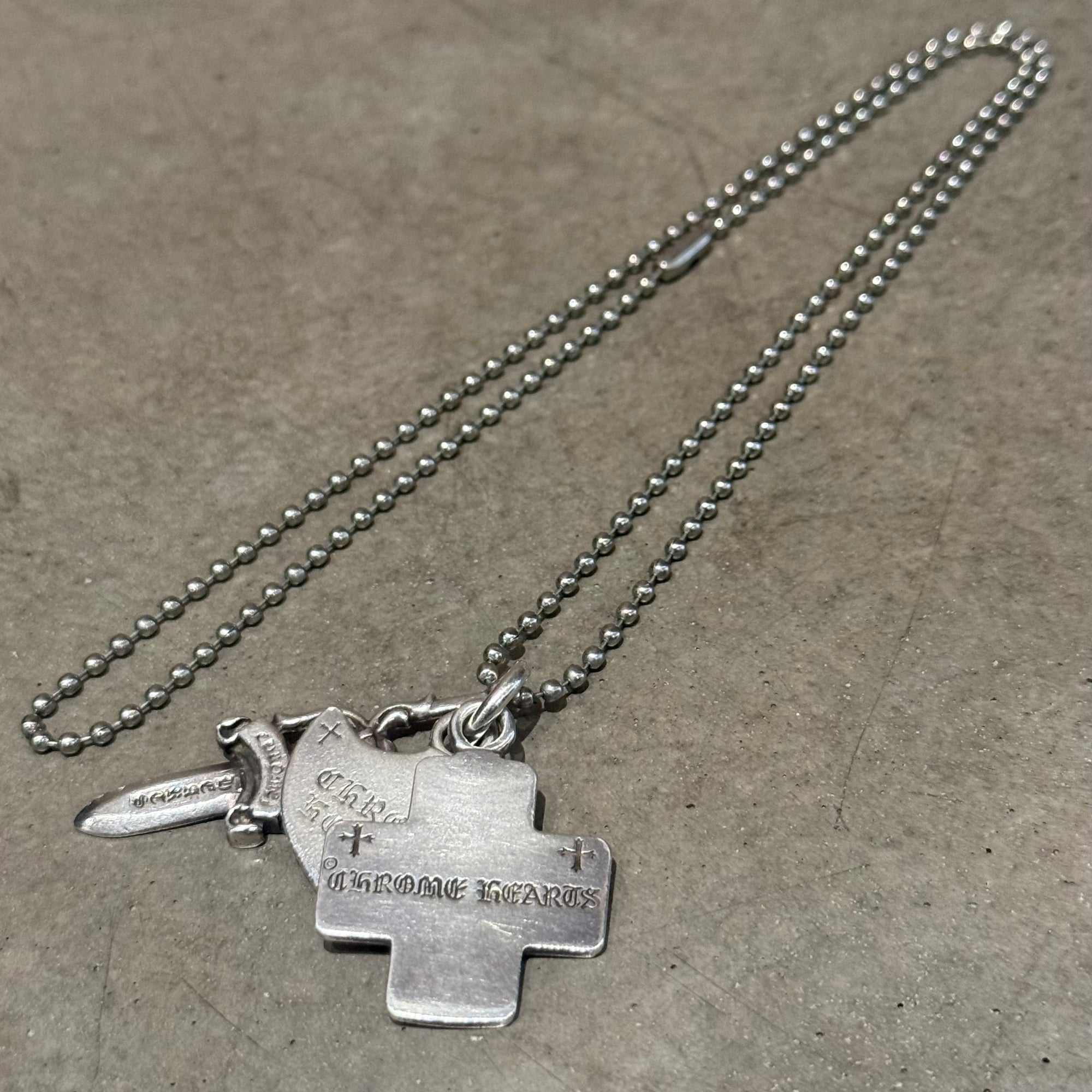 CHROME HEARTS 3 TRINKET NECKLACE ‘SILVER’