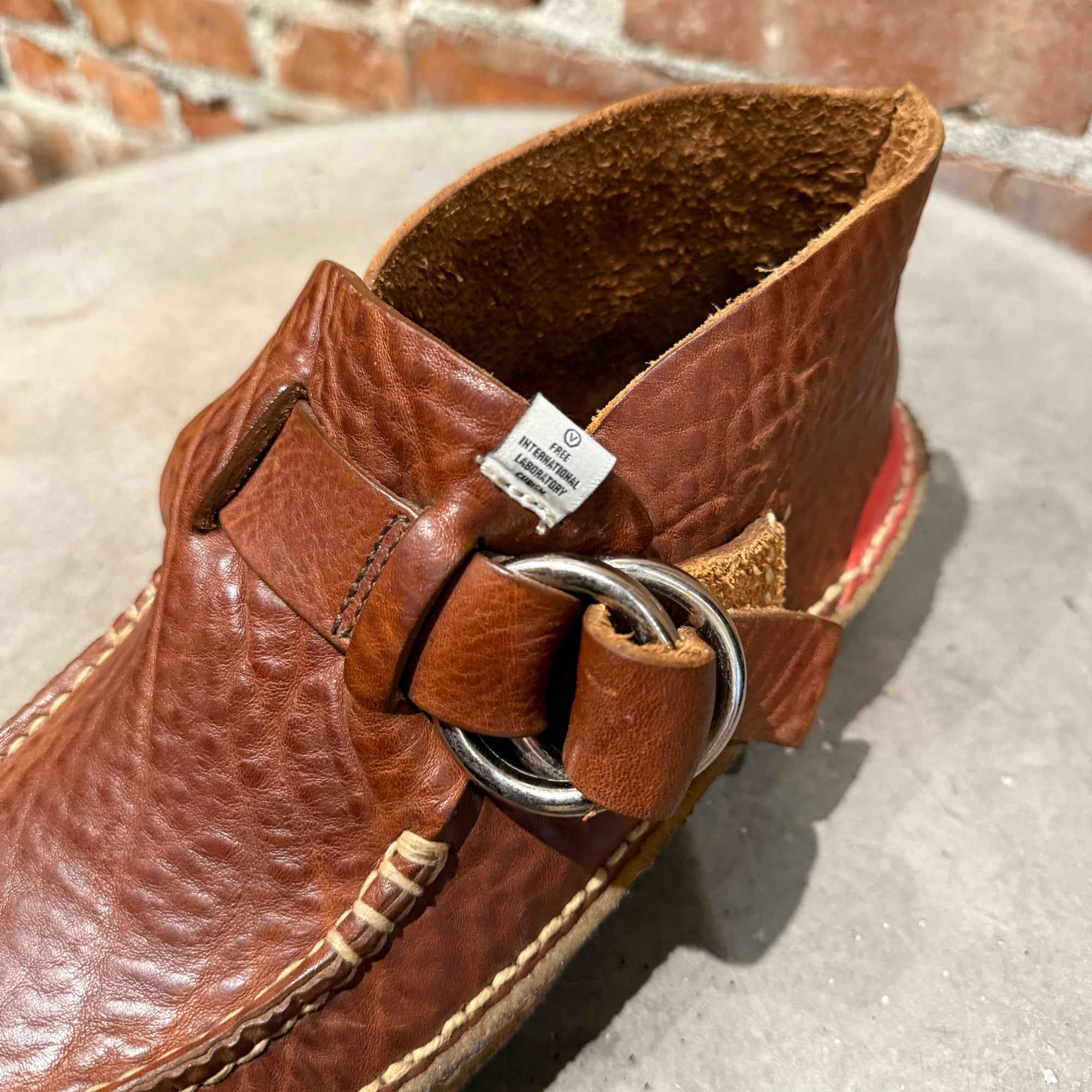 VISVIM 08AW SKYNYRD DOUBLE RING MOC FOLK LEATHER ‘BROWN’