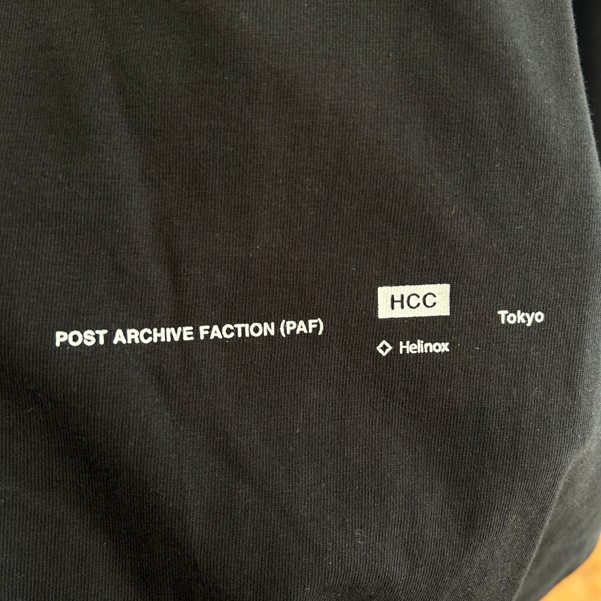 POST ARCHIVE FACTION 6.0 HCC TOKYO TEE ‘BLACK’
