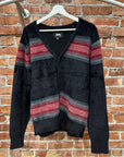 STUSSY SHAGGY CARDIGAN ‘BLACK’