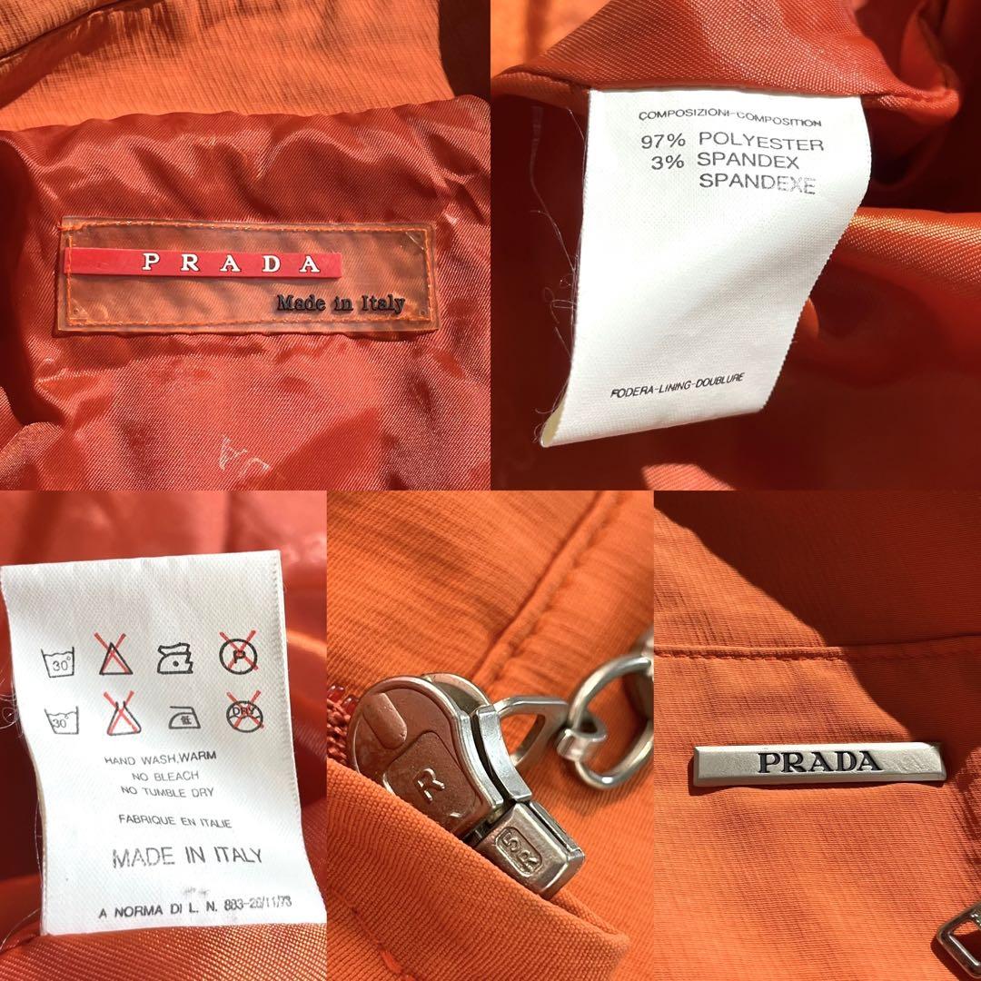 PRADA SPORT ARCHIVE ZIP BLOUSON JACKET ‘ORANGE’